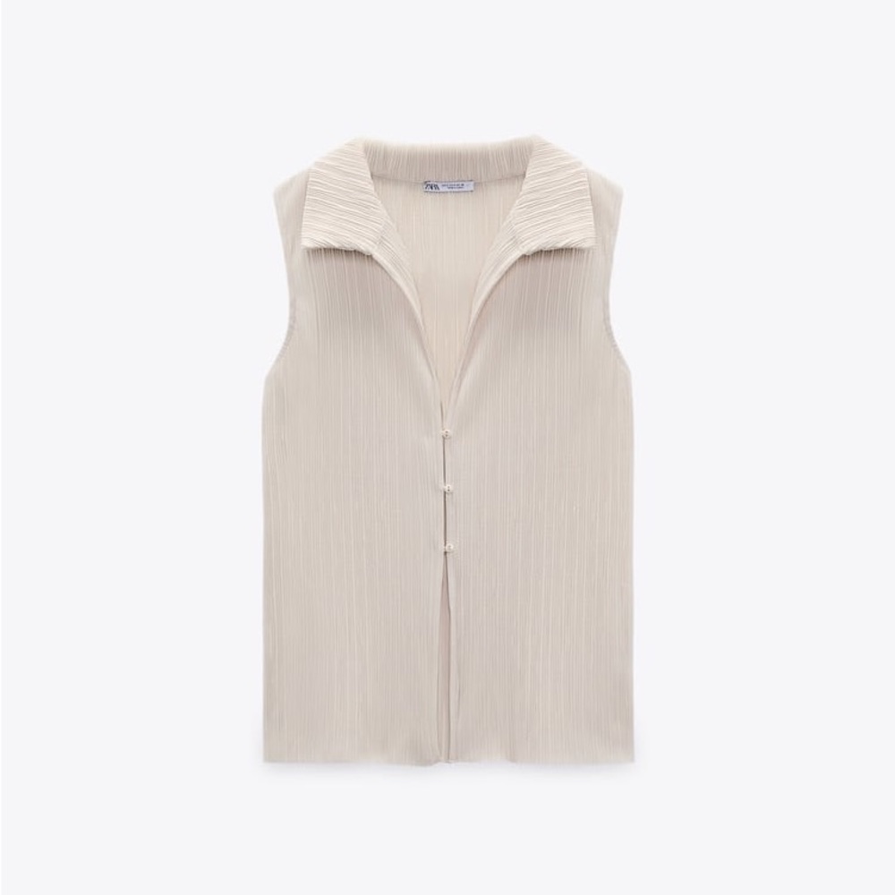 ZARA PLEATED T-SHIRT